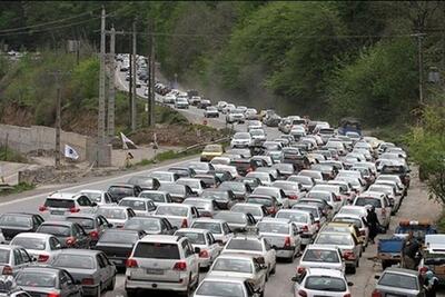 ترافیک سنگین در بالای مرزن آباد/کندوان دوطرفه است