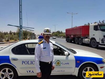 (فیلم) خلاقیت زیبا و تحسین برانگیز پلیس راه یزد برای مسافران بی احتیاط نوروزی/ این صحنه رو فقط توی ایران میشه دید