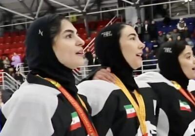 لحظه طلایی شدن دختران ایران + فیلم | هاکی روی یخ زنان ایران بر بام آسیا ایستاد