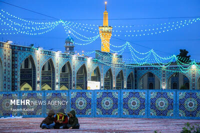 مراسم افطاری طرح ضیافت اکرام رضوی در صحن امام حسن مجتبی(ع)