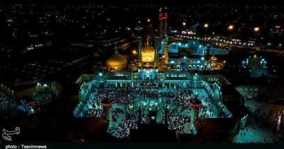 تصاویر هوایی از شکوه مراسم شب قدر در حرم حضرت معصومه (س) - تسنیم