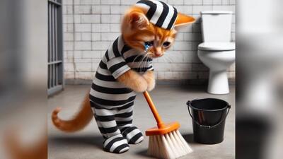 داستان دزدی و زندانی شدن بچه گربه !