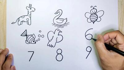 ایده خفن برای نقاشی حیوانات با اعداد انگلیسی
