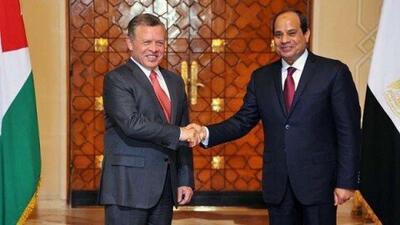 تاکید پادشاه اردن و رئیس جمهور مصر بر لزوم آتش‌بس در غزه