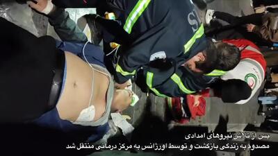 (ویدئو) لحظات نفس گیر احیای قلبی و نجات مردی در امامزاده صالح