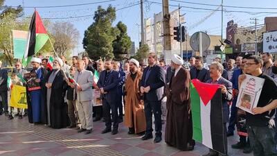 تجمع مردم قرچک در محکومیت جنایات رژیم صهیونیستی