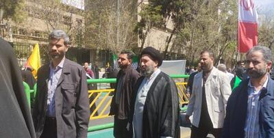 عکس/ حضور میثم خامنه‌ای، فرزند رهبر انقلاب در راهپیمایی روز قدس | اقتصاد24