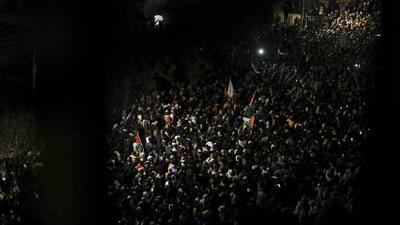 تظاهرات اردنی‌ها در نزدیکی سفارت رژیم صهیونیستی برای سیزدهمین شب متوالی