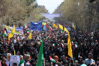 خروش بی‌نظیر مرزنشینان خراسان شمالی در راهپیمایی روز قدس