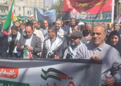 عکس/ حضور فرهنگیان در راهپیمایی میدان فلسطین