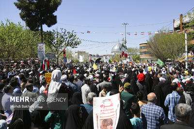 حضور استثنایی قمی ها در راهپیمایی روز قدس و دفاع از مظلومان غزه