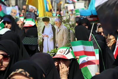 نمایی از حماسه حضور رشتوندان در راهپیمایی روز قدس