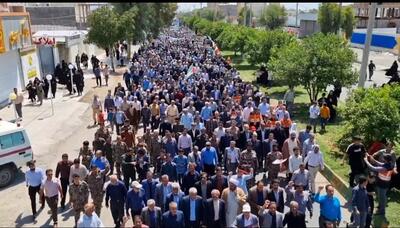 حضور باشکوه مردم در راهپیمایی روز قدس در بخش اسماعیلی جیرفت