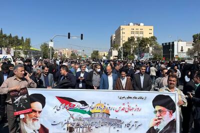 اجتماع پرشور مردم شیراز برای حضور در راهپیمایی روز جهانی قدس