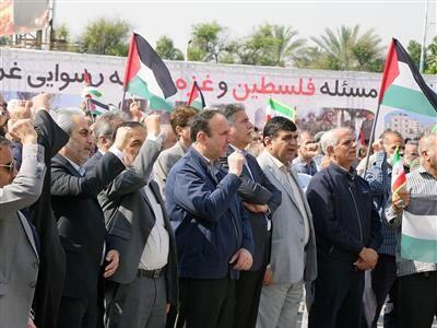 کارکنان نفت و گاز مارون جنایات رژیم صهیونیستی را محکوم کردند