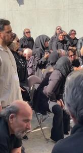 (ویدئو) غزل بدیعی در مراسم تشییع پیکر همسرش زنده‌یاد رضاداودنژاد