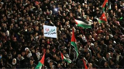 تظاهرات شهروندان اردنی علیه اسرائیل برای چهاردهمین روز متوالی