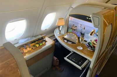 ببینید | بخش فرست کلاس بوئینگ شرکت هواپیمایی امارات