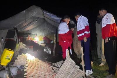 یک مصدوم در پی آتش سوزی در چادرهای عشایرنشین در شهرستان گیلانغرب