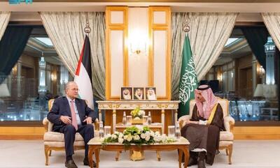 دیدار وزیر خارجه عربستان و نخست‌وزیر فلسطین در مکه