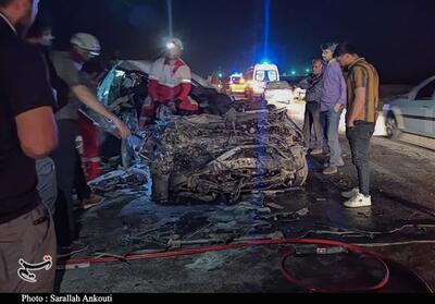 تصادف در محور کرمان-چترود 6 کشته بر جا گذاشت+تصاویر - تسنیم