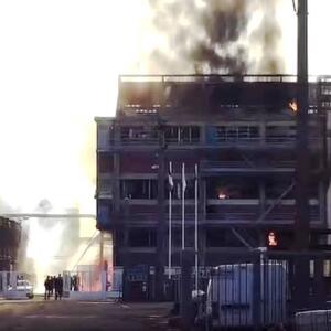 انفجار مهیب کارخانه ای در فرانسه + فیلم