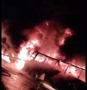 آتش گرفتن اتوبوس در دالکی بوشهر خسارت جانی نداشت/ ویدئو