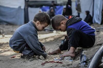 شادی کودکان فلسطینی در روز عید فطر