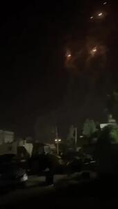 ویدئویی از اصابت موشک‌های ایرانی به اهدافی  نظامی در منطقه ام الفحم اسراییل