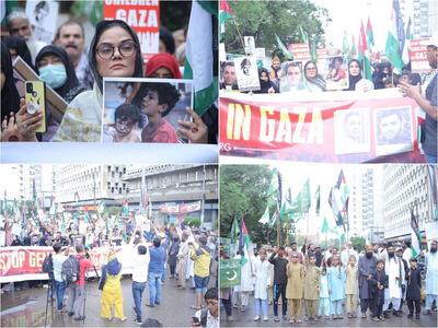 حامیان عملیات «وعده صادق» در پاکستان به خیابان‌ آمدند +فیلم