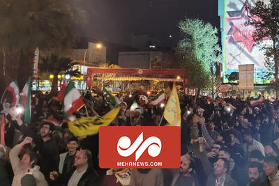 تجمع خودجوش مردم کرمانشاه در دفاع از حمله ایران به اسراییل