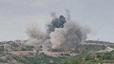 ببینید | حمله جدید اسرائیل به جنوب لبنان؛ شهرک مجدل زون بمباران شد