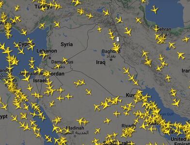 وضعیت ترافیک هوایی منطقه در حال حاضر