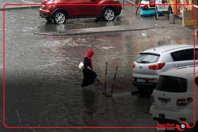  خیابان‌های دبی غرق در سیل شد