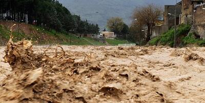 سیل موجب مسدود شدن راه ١٠ روستا در قلعه گنج و رودبارجنوب شد