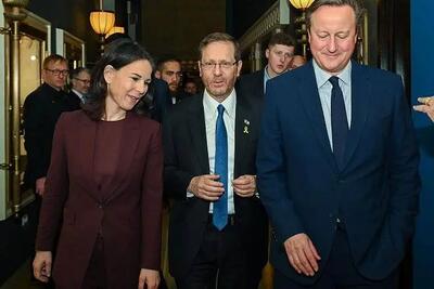 دیدار وزرای خارجه آلمان و بریتانیا با رئیس رژیم صهیونیستی