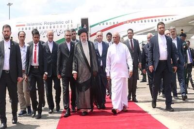 رییس‌جمهور در کاخ ریاست‌جمهوری سریلانکا مورد استقبال قرار گرفت