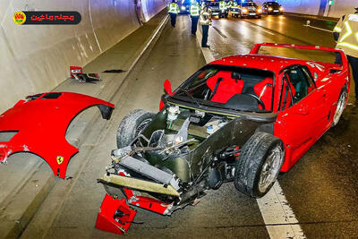 آسیب شدید به فراری F40 در تصادف - مجله ماشین | Machine Magazine