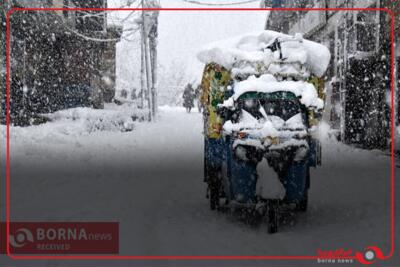 بارش سنگین برف در کشمیر