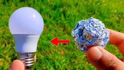 روشی متفاوت برای تعمیر کردن لامپ LED با فویل آلومینیومی (فیلم)