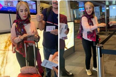ژیلا صادقی با تیپ آمریکایی به ایران بازگشت + عکس