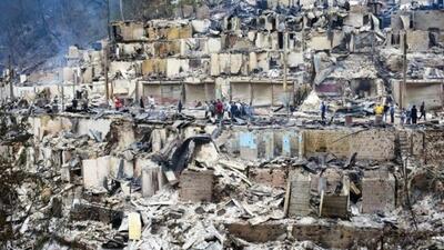 تخریب کامل ۳۸۹ واحد مسکونی و تجاری در آتش‌سوزی شفت