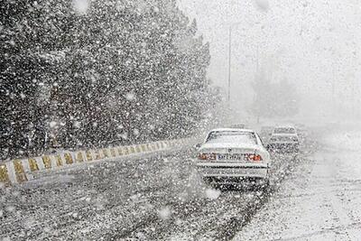 بارش برف بهاری در عنصرود شهرستان اسکو