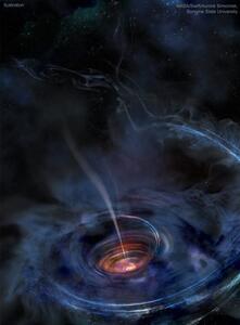 تصویر روز ناسا: برافزایش سیاهچاله با جت