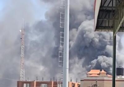 آتش سوزی گسترده در رفح در پی حملات ارتش رژیم صهیونیستی+ فیلم