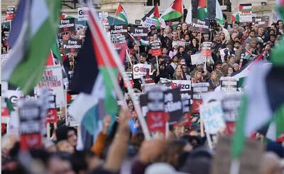 فریاد «نه به نسل‌کشی در رفح» قلب لندن را به لرزه درآورد/ «فلسطین را آزاد کنید» شعار حامیان غزه
