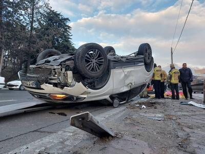 تصادف وحشتناک خودرو تیگو ۷ پرو با تاکسی 405 | خودرو تاکسی تیکه تیکه شد