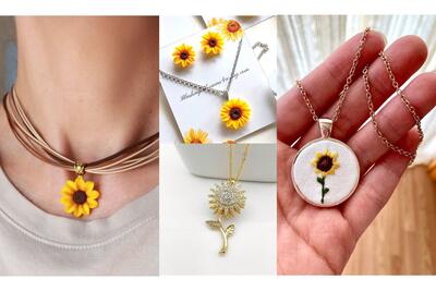 ۲۱ مدل گردنبند گل آفتابگردان؛ عاشق گل آفتابگردونی؟ پس این گردنبندها رو بنداز - چی بپوشم