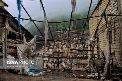 (تصاویر) روستای امام‌زاده ابراهیم یک هفته پس از آتش سوزی