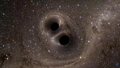 تصویر روز ناسا: شبیه‌سازی ادغام دو سیاهچاله